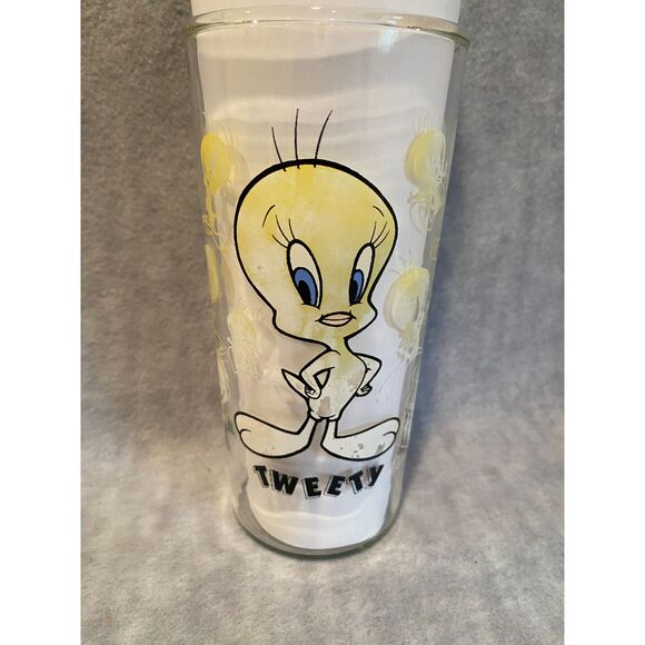 VTG Tweety Bird Looney Tuney Warner Bros. Drinking Glass Tumber - Picture 1 of 6